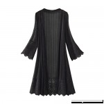 Clearance! Women Fashion Lace Splicing Kimono Cardigan Flare Sleeve Beach Cover Ups Long Blouse Tops Black B07D3JV5Z3
